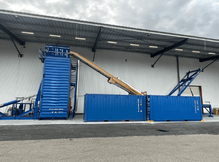 VAKO SVL20 coffee bean container transfer system